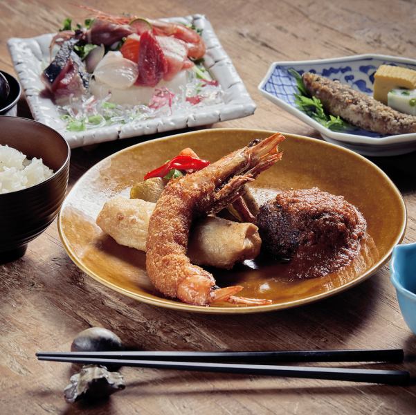 マルレ近江牛ハンバーグ　海老フライランチ　2,600【税込】