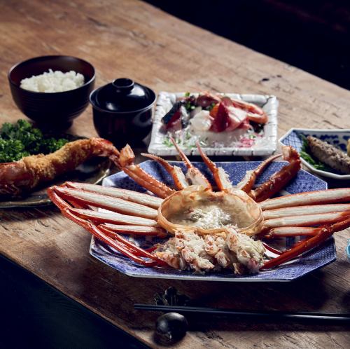 香住港　紅ずわい蟹御膳(半杯）　（ご予約のみ)