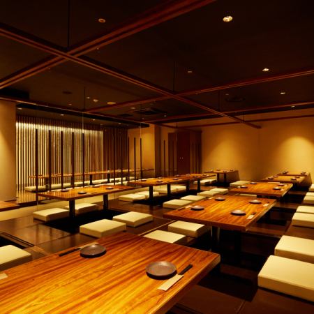 Banquets and drinking parties in a calm space with a Japanese atmosphere.※ The photos are affiliated stores.
