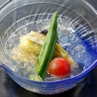 『2025年夏・旬の宴コース』鮨六貫、穴子の西京焼き、冷やし焼き茄子等[全8品] ※写真はイメージ