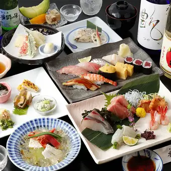 『2026年秋・旬の宴コース』鮨六貫、秋鯖の西京焼き、茶碗蒸しなど[全8品] ※写真はイメージ