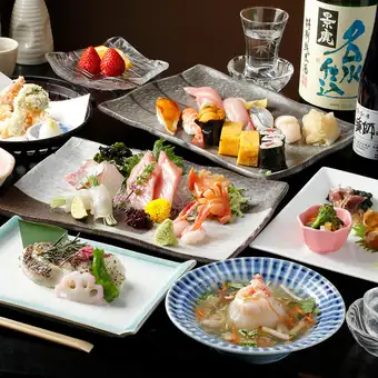 『2026年秋・漁師の里コース』鮨六貫、土瓶蒸し、太刀魚の天ぷらなど[全8品] ※写真はイメージ