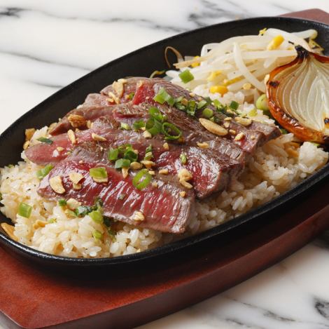 铁板烧烤盘“牛肉配牛肉”（含蒜蓉饭）