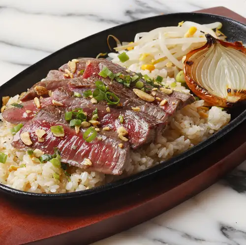 Iron plate BBQ "Beef & Beef" (with garlic rice)