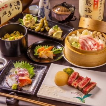 [Lunch Party♪] Food only: 6 dishes including 2 types of sashimi and Miyazaki beef steak for 4,000 yen (tax included)