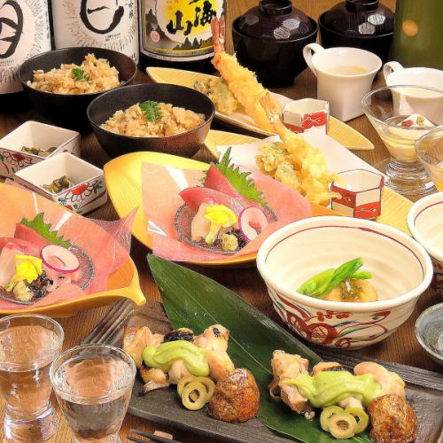 可以享受日本料理的晚餐套餐！