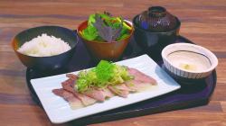 Churashima Agu pork grilled with salt and rice malt set