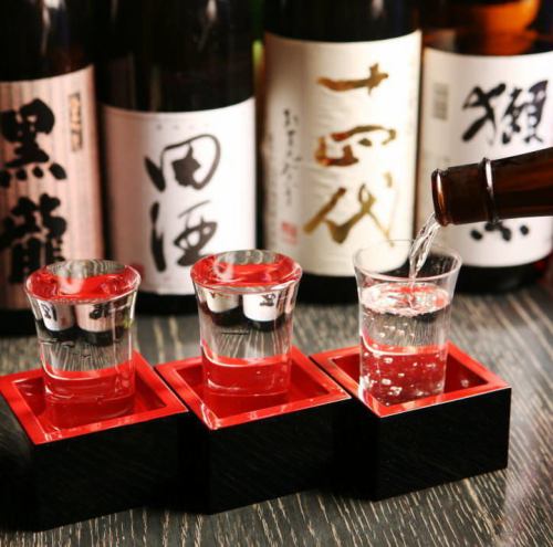 We offer a wide variety of sake from all over Japan.