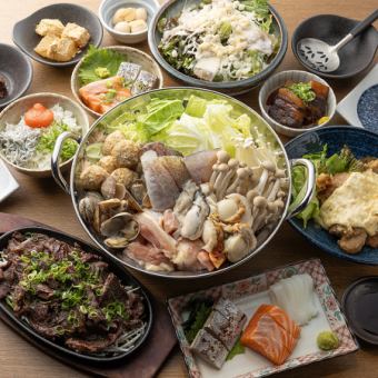 冬宴会に！《鶏鍋or豚キムチ鍋or海鮮鍋》の選べる鍋＋670種2時間食べ飲み放題！￥6,000