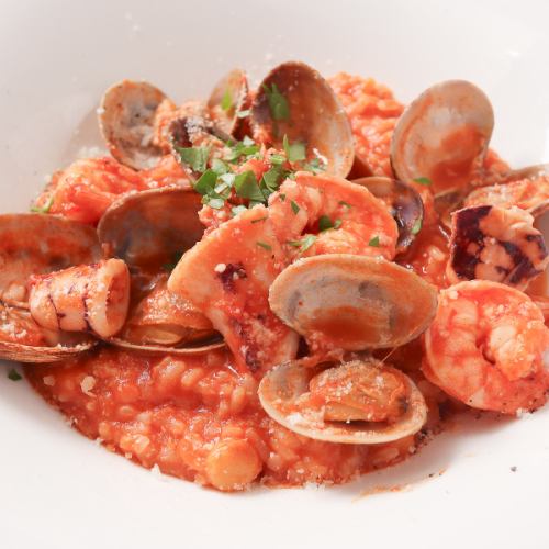 Seafood risotto with plenty of seafood