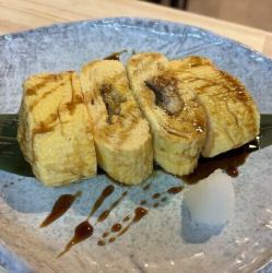 鰻と大葉のだし巻き卵