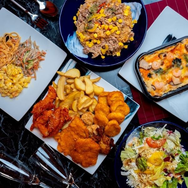 大人気！3時間飲み放題付お得プランが5000円♪ボリューム満点のお料理5品をご用意！ぜひご利用ください♪
