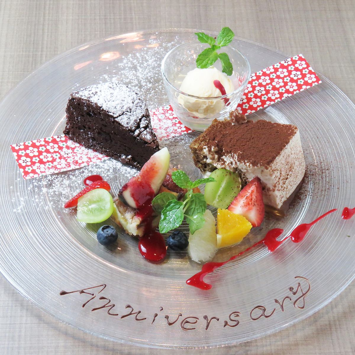 We will include a message plate on your anniversary◎