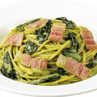 ベーコンのほうれん草クリーム