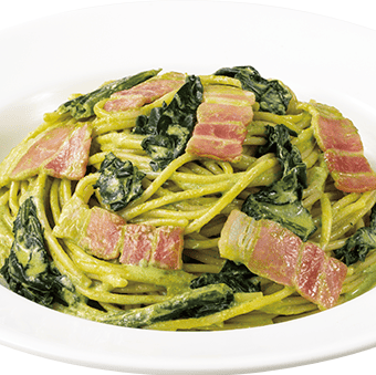 ベーコンのほうれん草クリーム