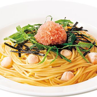 たらこと小柱の和風