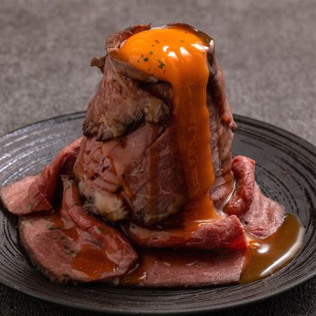 Roast beef tower with sea urchin sauce