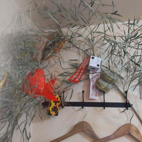 This bamboo was picked by my second son at Ichiza Shrine in Tenri City.