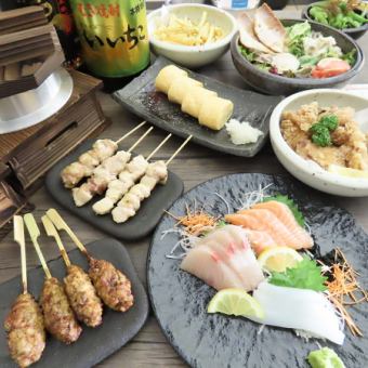 イチオシかんぱいコース。焼鳥や鶏釜飯を堪能【ビールあり◆120分飲み放題】4500→4000円(税込)