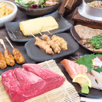 黒毛和牛のよくばりコース。豪華料理をご堪能【ビールあり◆120分飲み放題】6500→6000円(税込)