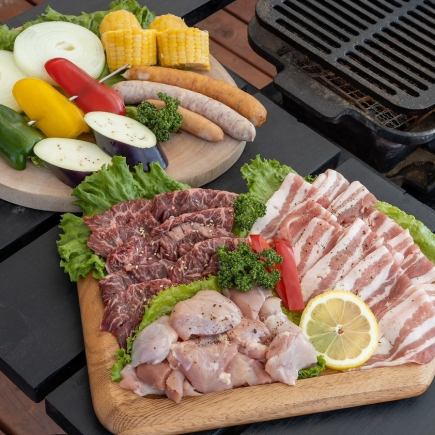 Meat BBQ set 1 portion 3,000 yen (tax included)