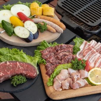 サーロイン　肉盛りBBQセット　1人前　3500円(税込)