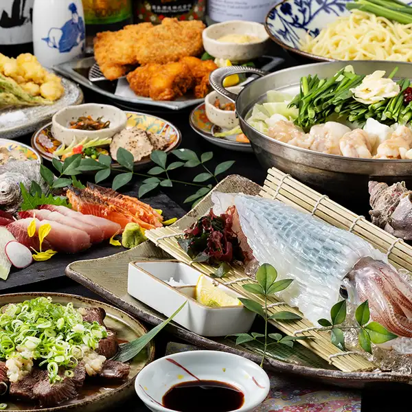活イカ&名物鍋!贅沢尽くしの冬宴会