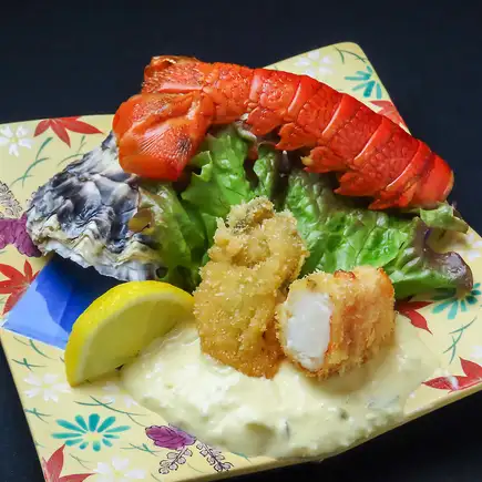 【120分飲放付】伊勢海老のフライ・松茸土鍋ご飯・馬刺し3種15000円→13000円コース