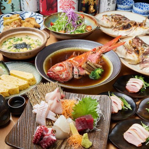 The fresh, seasonal seafood delivered directly from the market is popular♪ We also offer great value all-you-can-drink courses and courses!