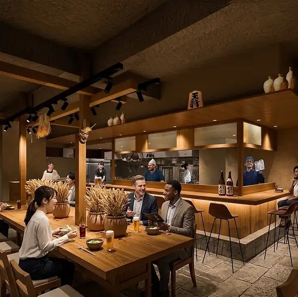 京都駅八条口から徒歩5分の好立地。仕事帰りの一杯や友人との食事、観光の合間にも立ち寄りやすく、待ち合わせにも便利です。駅近ながら落ち着いて食事を楽しめるので、普段使いから宴会まで幅広いシーンでご利用いただけます。