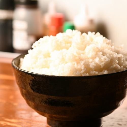 Rice made with care using home-polished rice