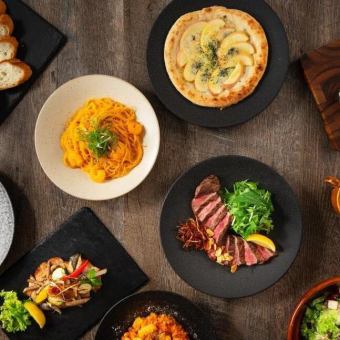 9月1日起：「秋季風味晚餐自助餐」高級50道菜【無限量暢吃】【無限量暢飲軟性飲料】5,500日元