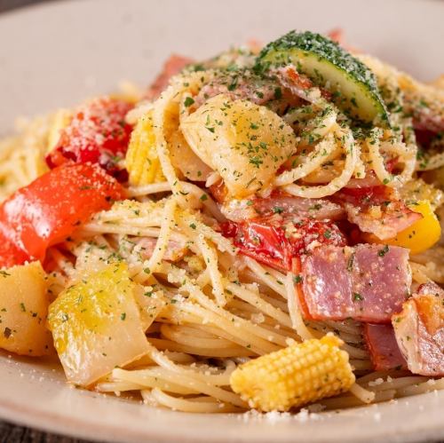 松山どりと夏野菜のパスタM