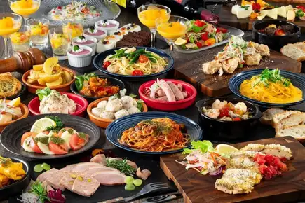 9/1～「秋の味覚ディナーオーダービュッフェ」スタンダード40品[食放][ソフトドリ飲放]4500円
