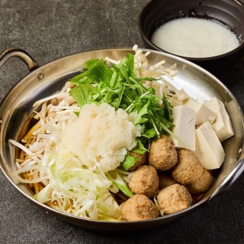 とろろとおろしのみぞれ鍋