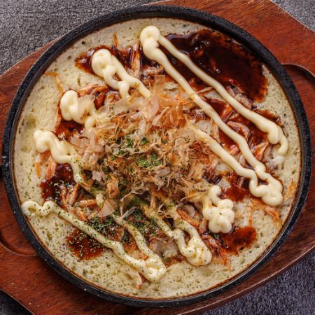 桜海老と長芋の鉄板焼き