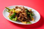 Stir-fried lamb with spices