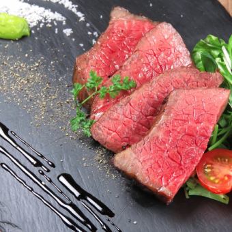 【秋の150分飲み放題】★黒毛和牛リブロース&神戸牛ランプステーキ★の豪華5種ステーキコース