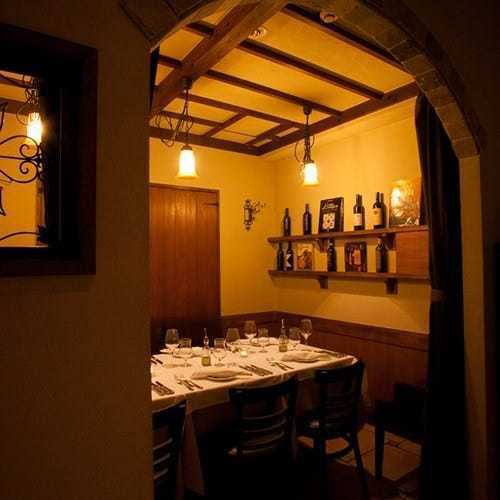 Once you pass through the cave-like entrance, you'll find yourself in a warm Italian space.