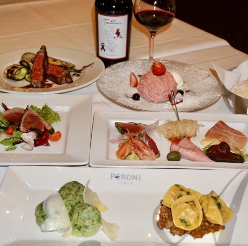 Relaxing Italian local cuisine plan with all-you-can-drink