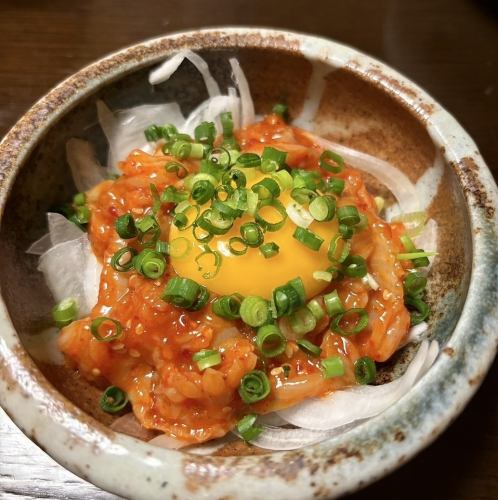 カレイのえんがわユッケ