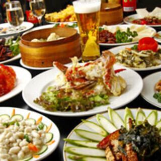 冬の宴会【満足コース】11品6000円⇒4800円(税込)!車海老・名物北京ダック★2h飲み放題付