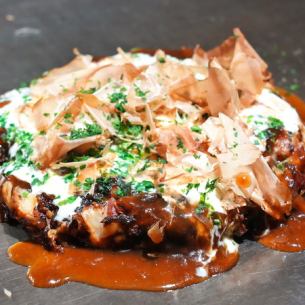 自慢のお好み焼き