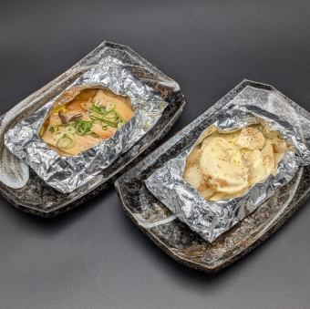 じゃがバターチーズホイル焼き/エリンギバターホイル焼き