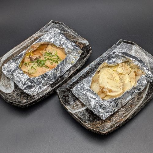 じゃがバターチーズホイル焼き/エリンギバターホイル焼き