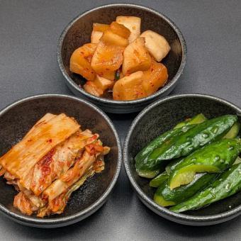 白菜キムチ/オイキムチ(きゅうりキムチ)/カクテキ(大根キムチ)