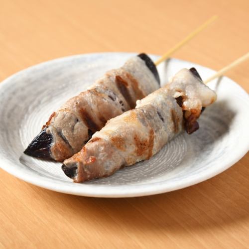 Autumn eggplant and pork belly skewer (1 skewer)