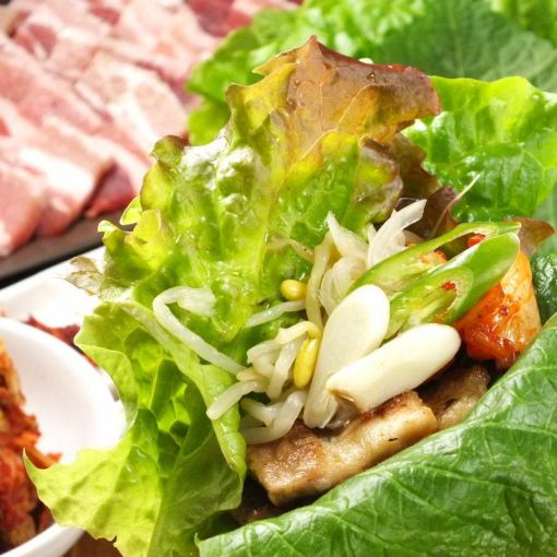 [One course + Samgyeopsal *Not all-you-can-eat] All-you-can-drink is available for an additional fee♪