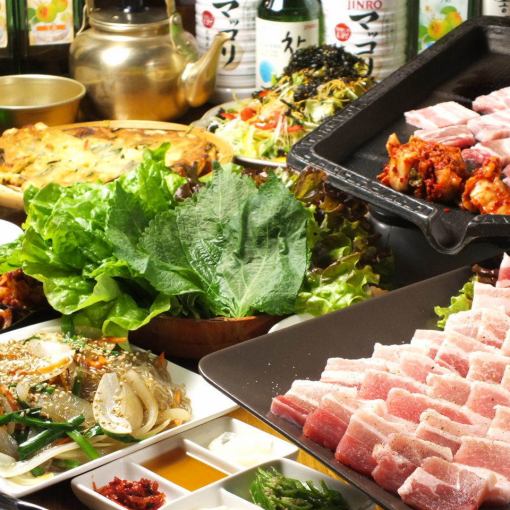 [Most popular ♪ All-you-can-eat samgyeopsal course] All-you-can-drink is available for an additional fee ♪