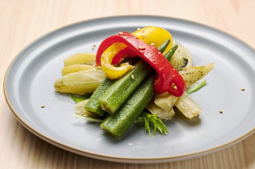 ナスとオクラの揚げ浸し